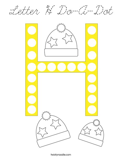 Letter H Do-A-Dot Coloring Page