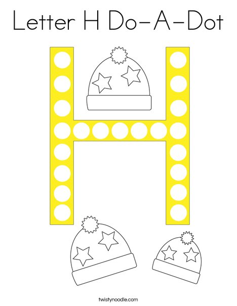Letter H Do-A-Dot Coloring Page