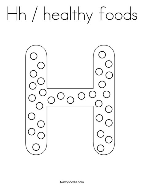 Letter H Dots Coloring Page