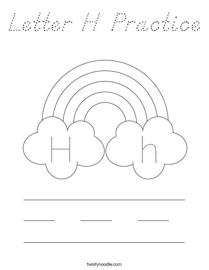 Letter H Practice Coloring Page