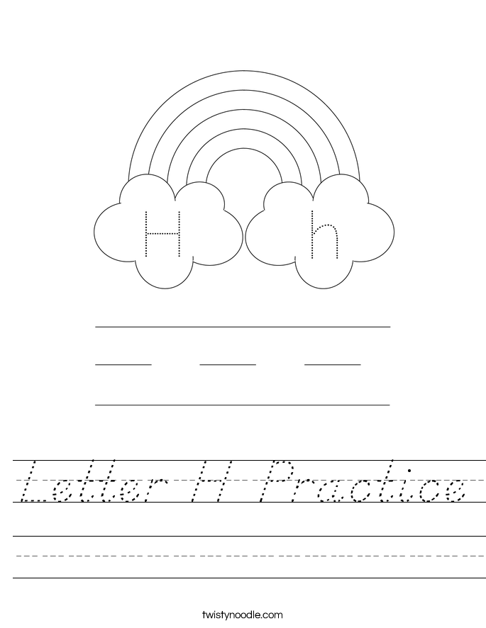 Letter H Practice Worksheet