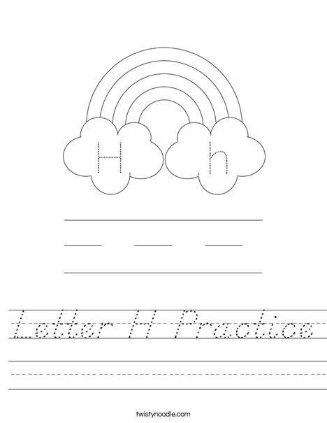 Letter H Practice Worksheet