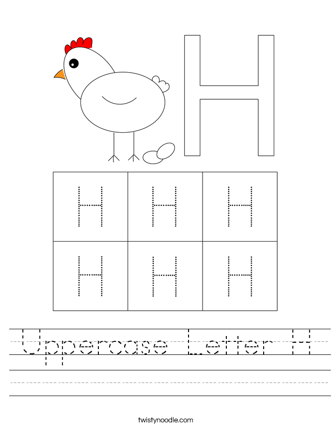 Uppercase Letter H Worksheet