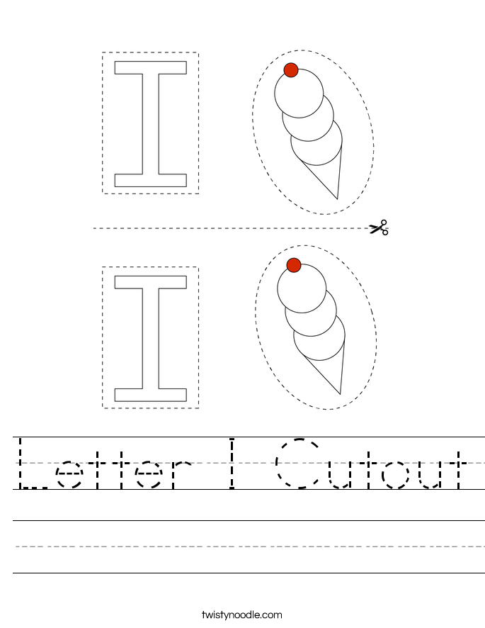 Letter I Cutout Worksheet