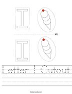 Letter I Cutout Handwriting Sheet