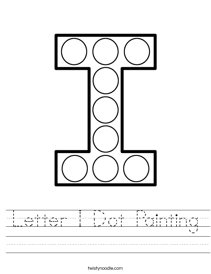 Letter I Dot Painting Worksheet