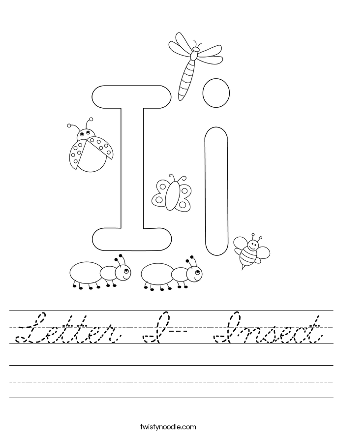 Letter I- Insect Worksheet