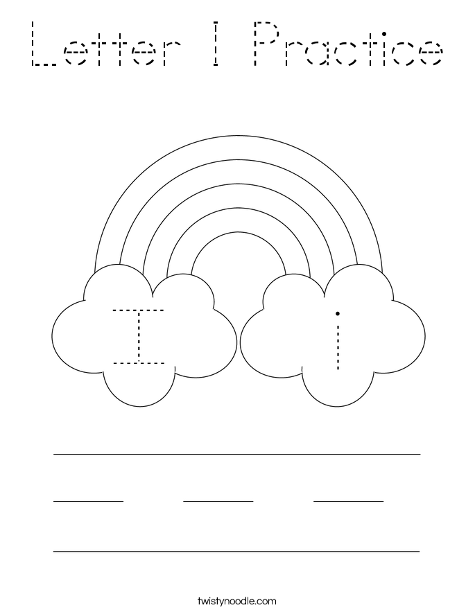Letter I Practice Coloring Page