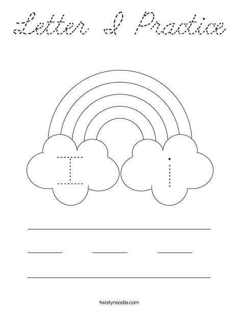 Letter I Practice Coloring Page