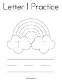 Letter I Practice Coloring Page