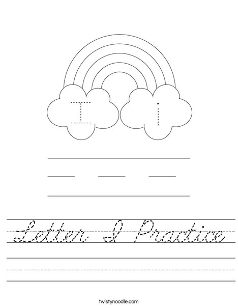 Letter I Practice Worksheet