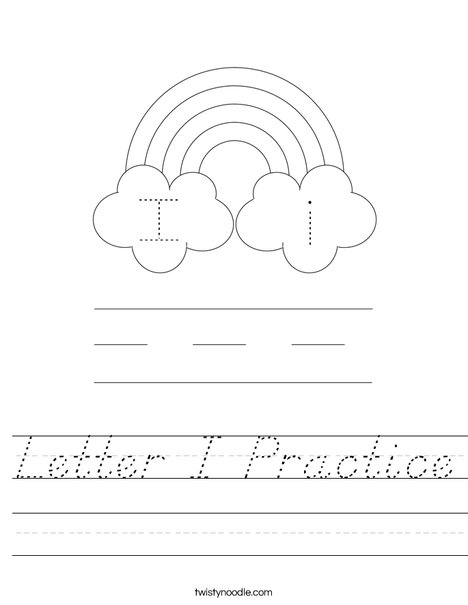 Letter I Practice Worksheet