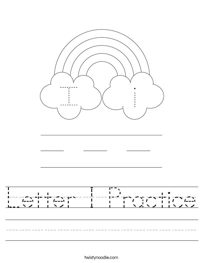 Letter I Practice Worksheet