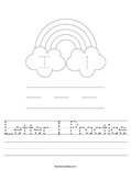 Letter I Practice Worksheet