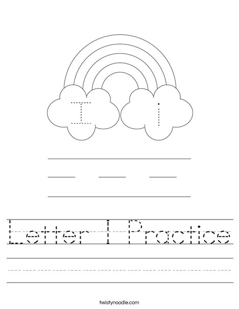 Letter I Practice Worksheet