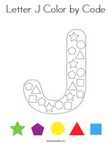 Letter J Color by Code Coloring Page