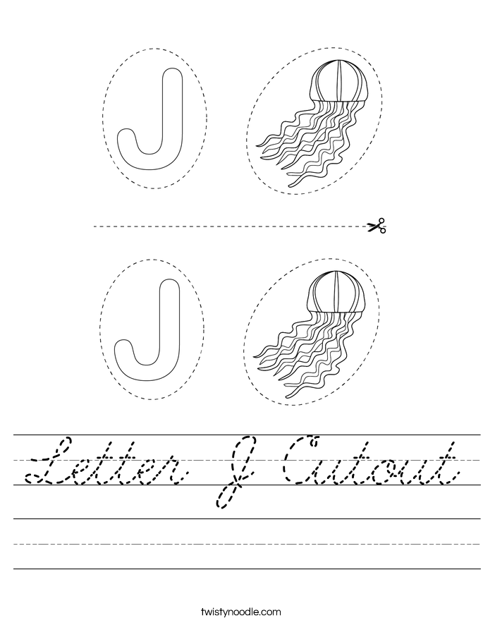 Letter J Cutout Worksheet