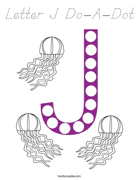 Letter J Do-A-Dot Coloring Page