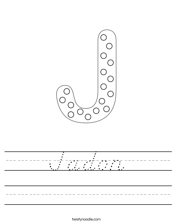 Jadon Worksheet