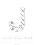 letter j worksheet twisty noodle