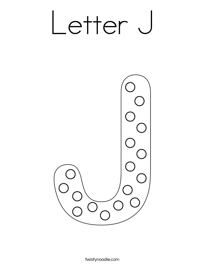 Letter J Coloring Page