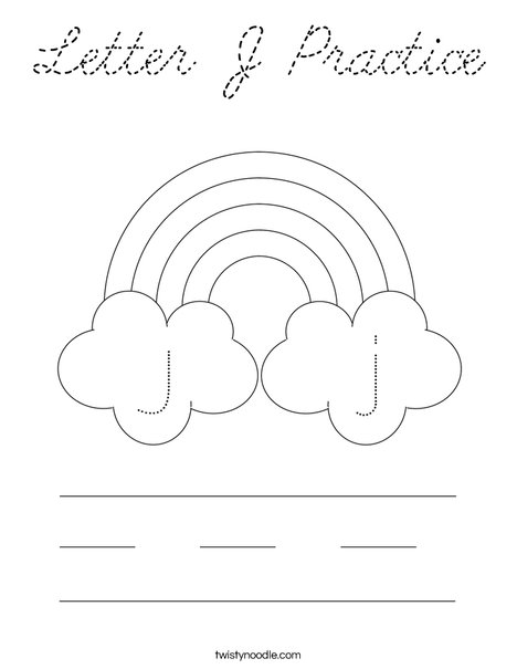 Letter J Practice Coloring Page