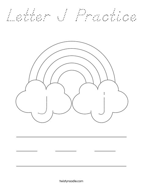 Letter J Practice Coloring Page