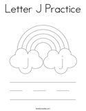 Letter J Practice Coloring Page