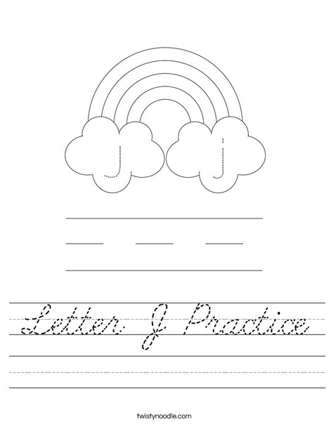 Letter J Practice Worksheet