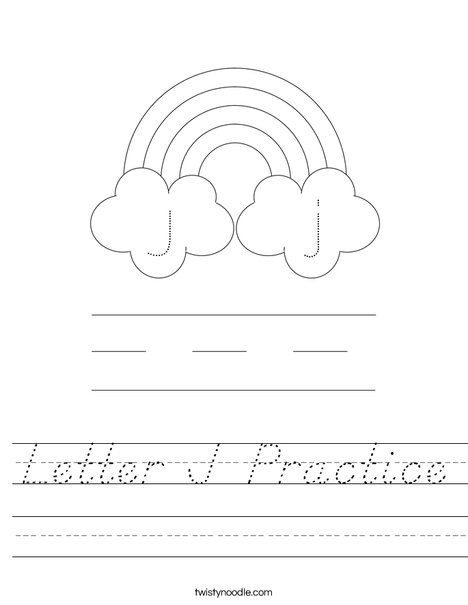 Letter J Practice Worksheet