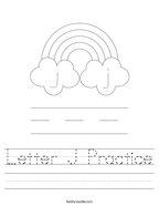 Letter J Practice Handwriting Sheet
