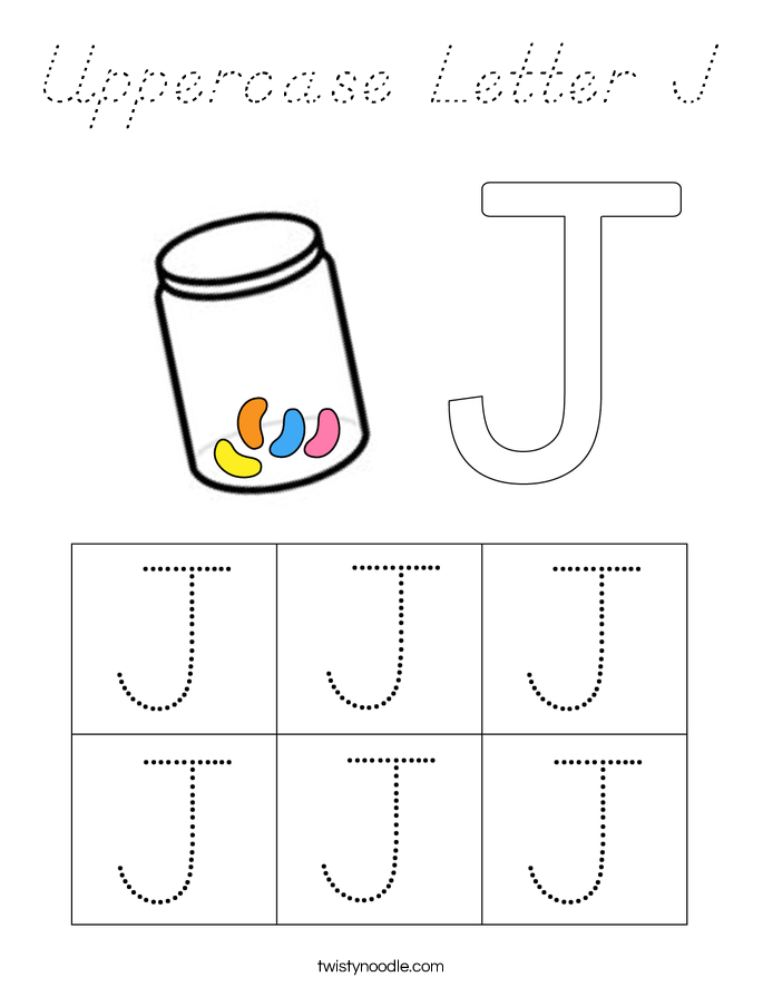 Uppercase Letter J Coloring Page