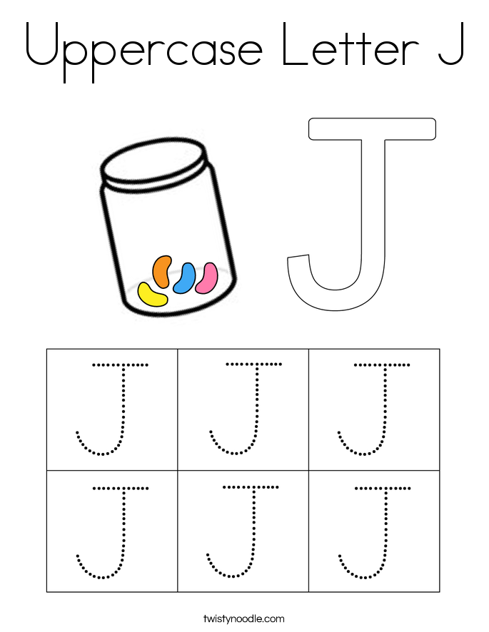 Uppercase Letter J Coloring Page