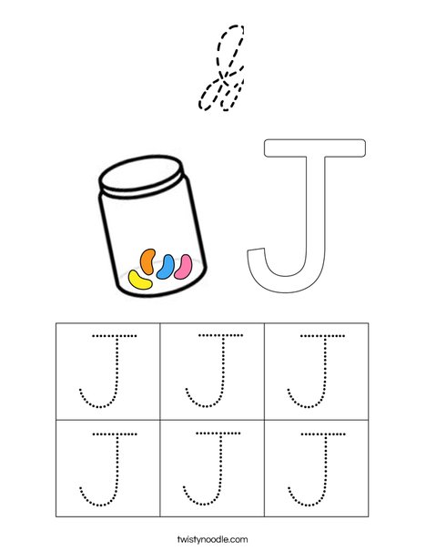 Letter J Coloring Page