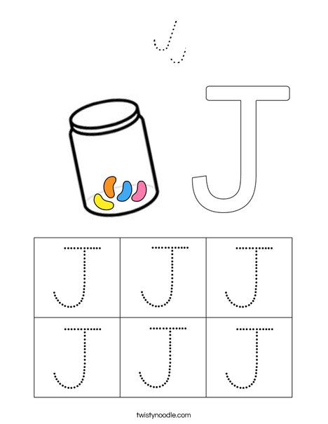 Letter J Coloring Page