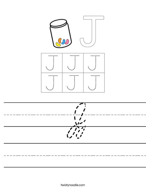 Letter J Worksheet