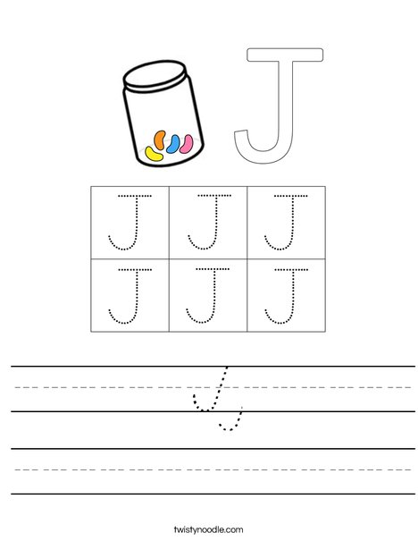 Letter J Worksheet