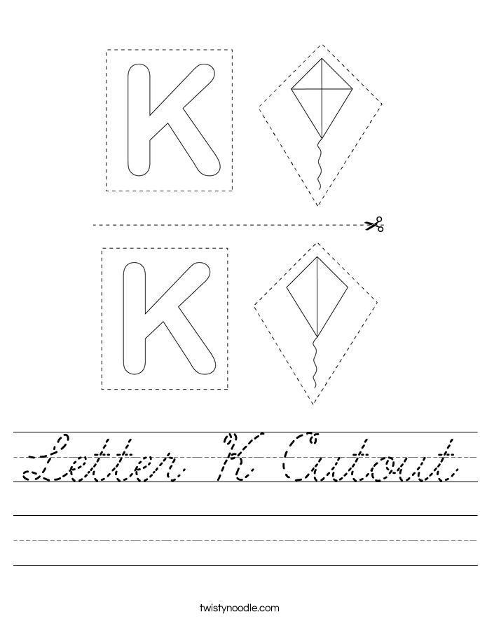 Letter K Cutout Worksheet