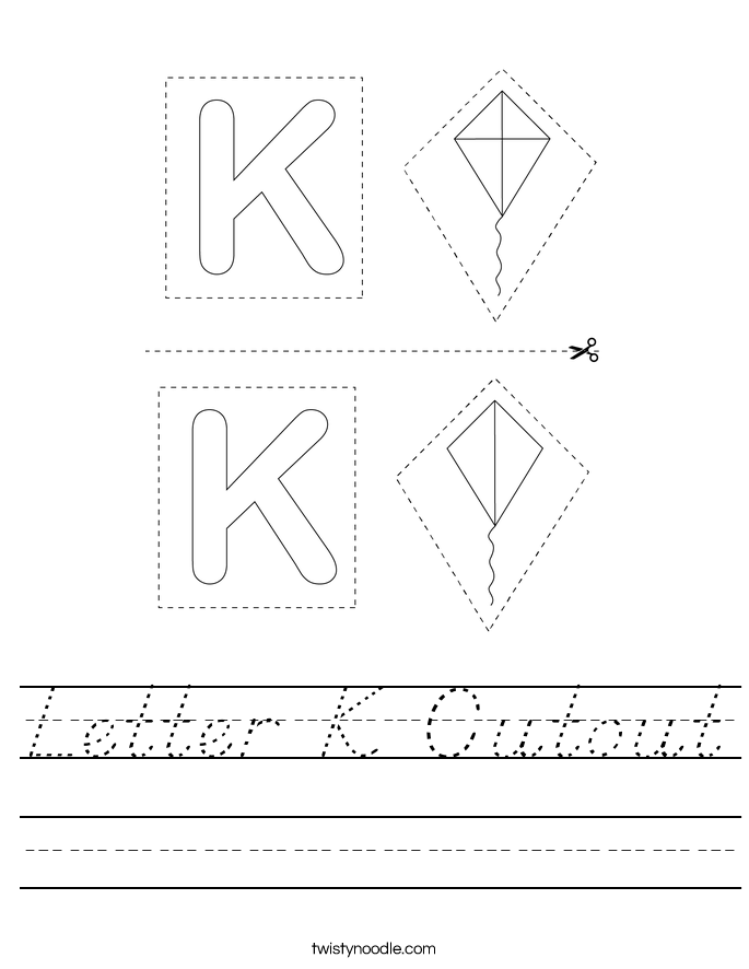 Letter K Cutout Worksheet
