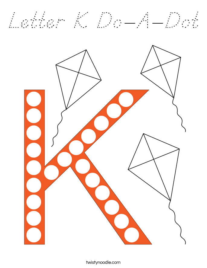 Letter K Do-A-Dot Coloring Page