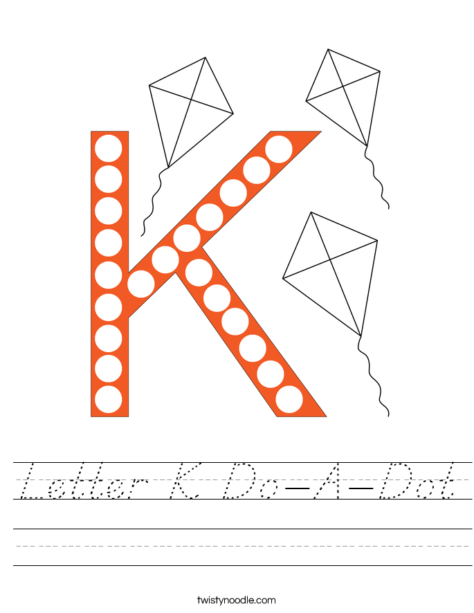 Letter K Do-A-Dot Worksheet