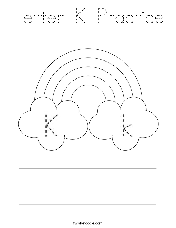 Letter K Practice Coloring Page