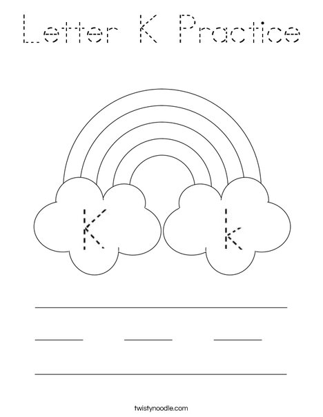 Letter K Practice Coloring Page