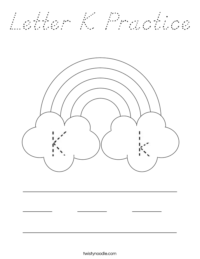 Letter K Practice Coloring Page