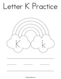 Letter K Practice Coloring Page
