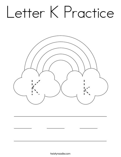 Letter K Practice Coloring Page