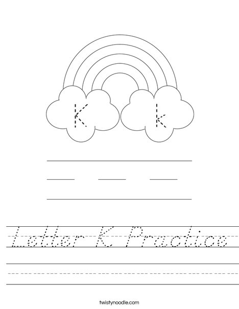 Letter K Practice Worksheet