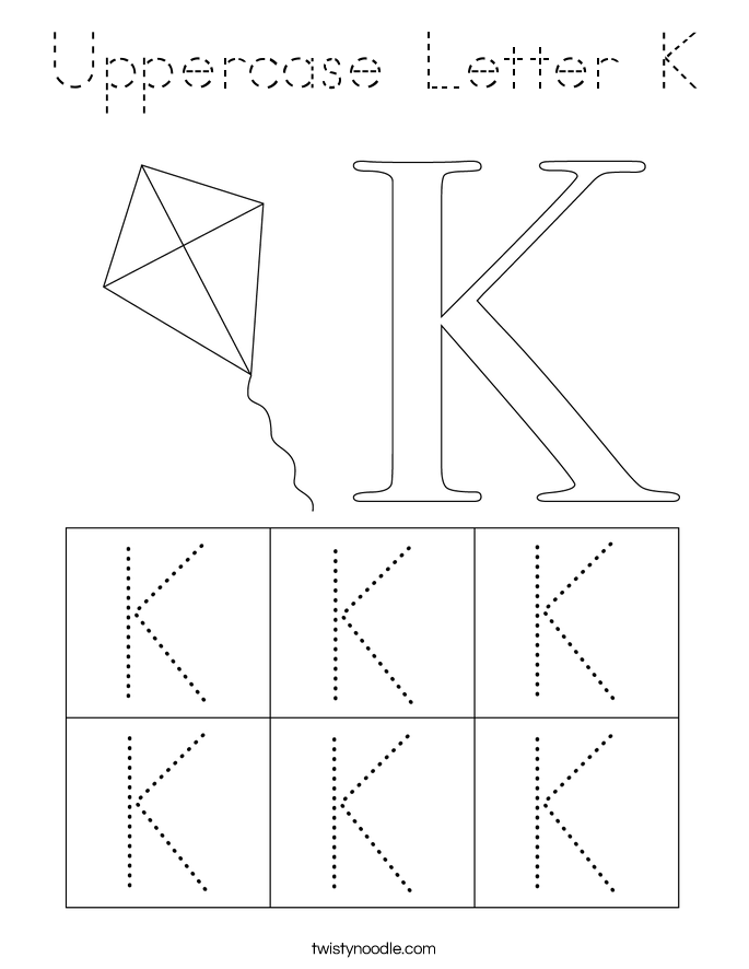 Uppercase Letter K Coloring Page