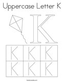 Uppercase Letter K Coloring Page