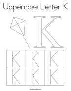 Uppercase Letter K Coloring Page